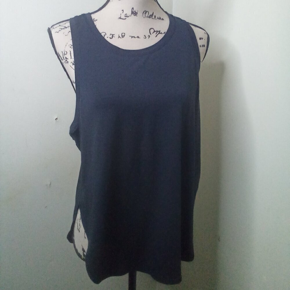 Gap Fit Tank Top M Women Sleeveless Active Athletic Open Sides Black